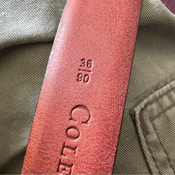 Cole Haan Men’s Black Dress Belt Solid Brass Gold Tone Buckle Size 36 - Picture 11 of 12